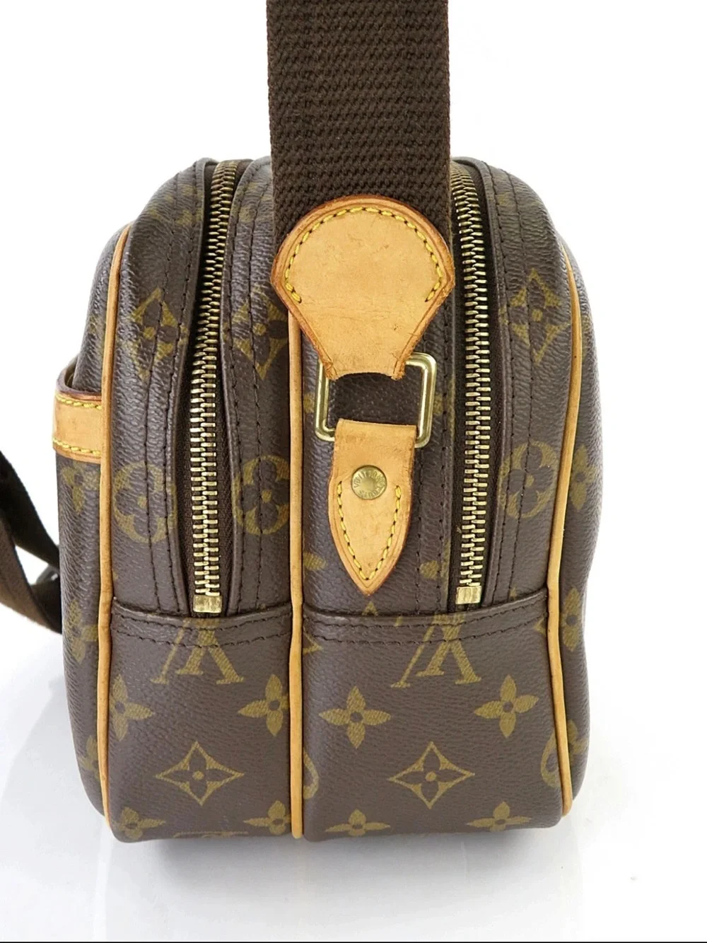 Louis Vuitton Monogram Canvas Messenger Bag in Brown and Tan